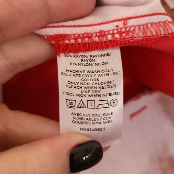 LOFT US Womens Size 8 Salmon Orange Red Tapered Leg Pants Lightweight NEW - Picture 7 of 12